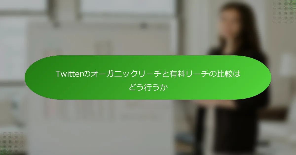 Twitterのオーガニックリーチと有料リーチの比較はどう行うか